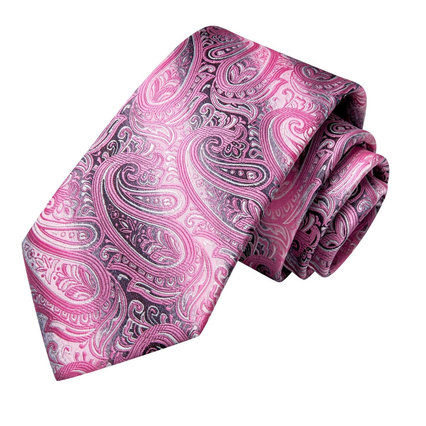 Hi-Tie Silk Paisley Ties for Men Necktie Pocket Square Cufflinks Set Foral Tie Sets Formal Business