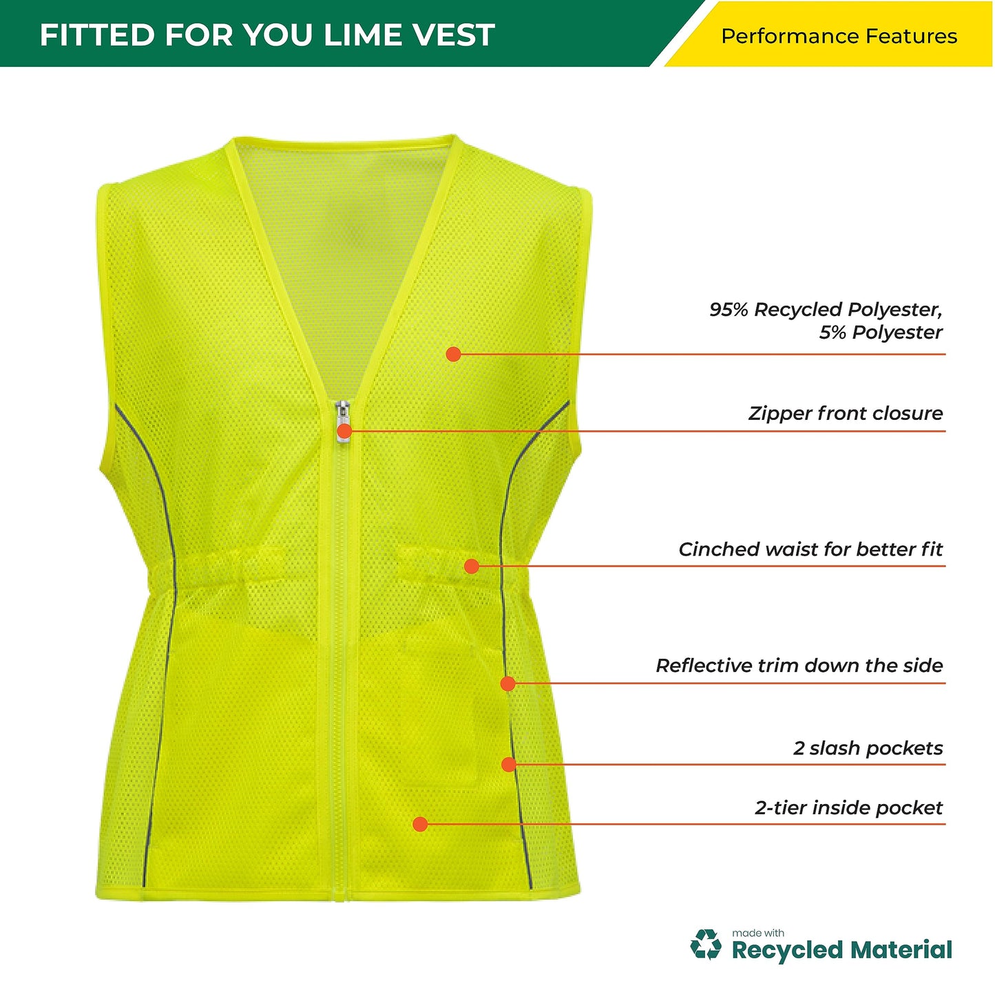 Shine Bright Safety Vest - High Visibility with Reflective Straps and Pockets – Premium, Soft, Durable, and Breathable