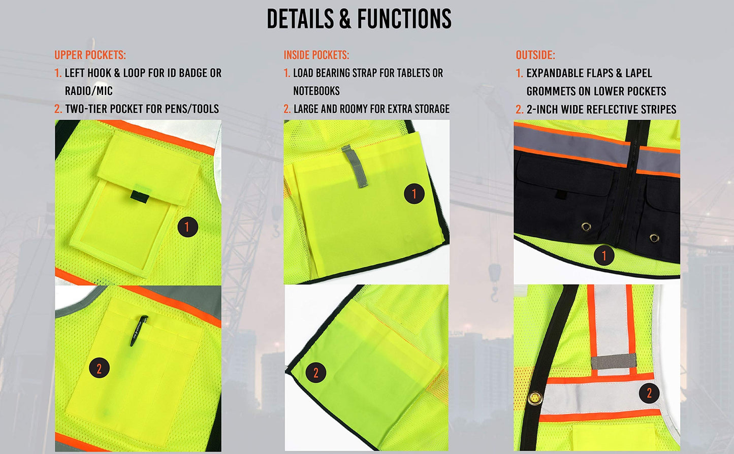 Shine Bright Safety Vest - High Visibility with Reflective Straps and Pockets – Premium, Soft, Durable, and Breathable