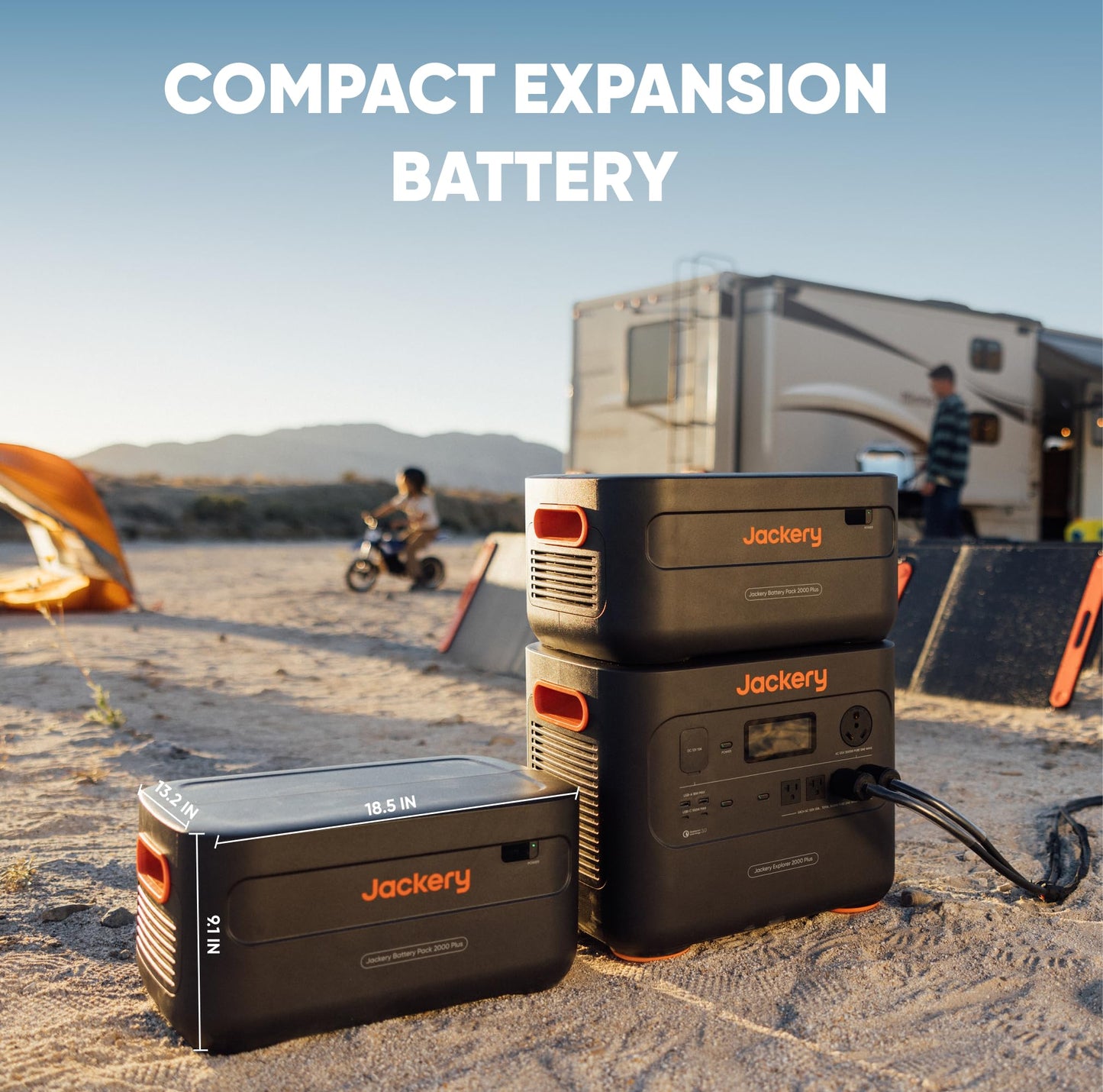 Jackery Portable Power Station Explorer 2000 Plus, Solar Generator with 2042Wh LiFePO4 Battery 3000W Output, Expandable to 24kWh 6000W, for Outdoor RV Camping & Emergency (Solar Panel Optional)