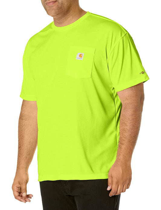 Carhartt Men's High-Visibility Force Relaxed Fit Lightweight Color Enhanced Short-Sleeve Pocket T-Shirt