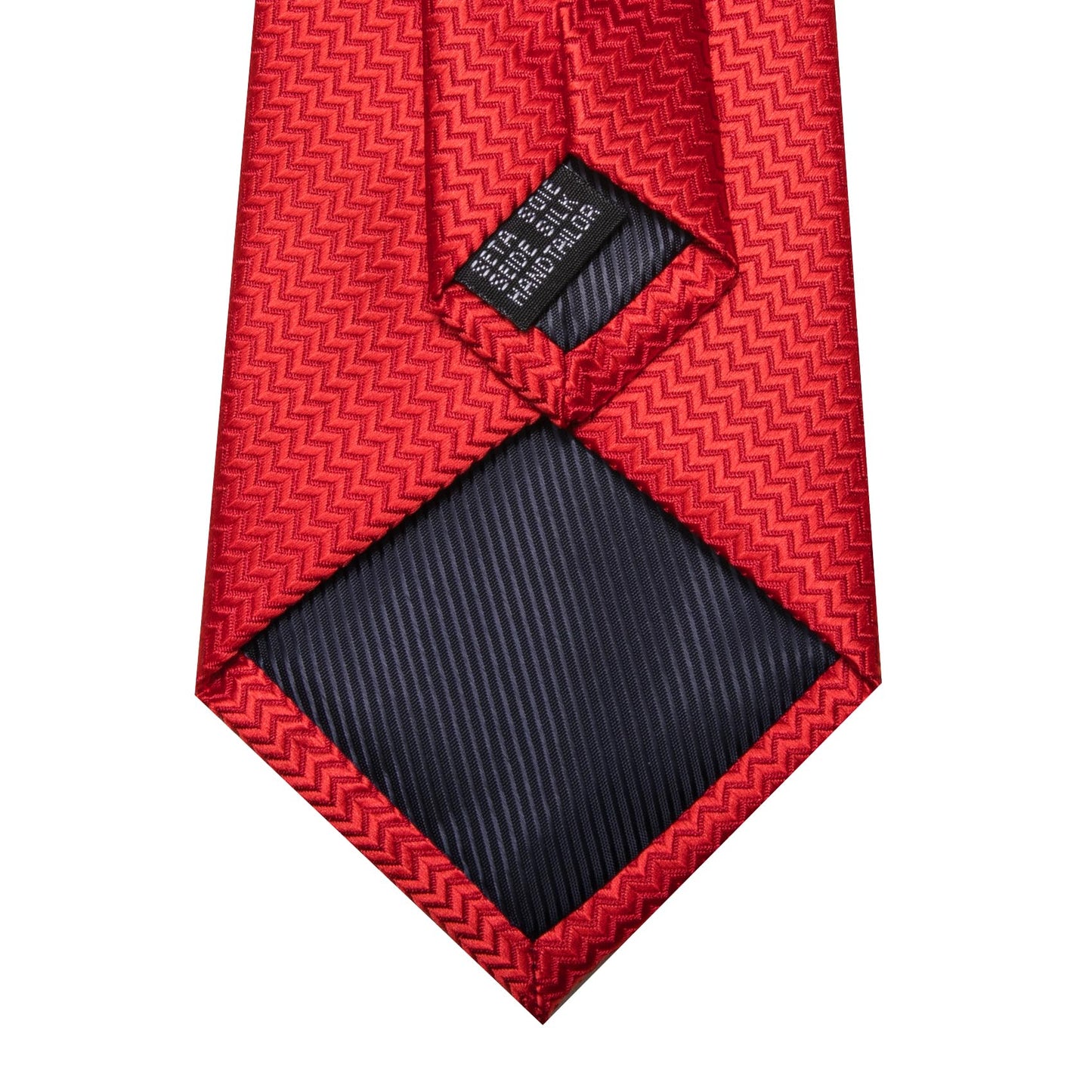 Barry.Wang Designer Classic Ties for Men Set Formal Pocket Square Cufflink Check Plaid