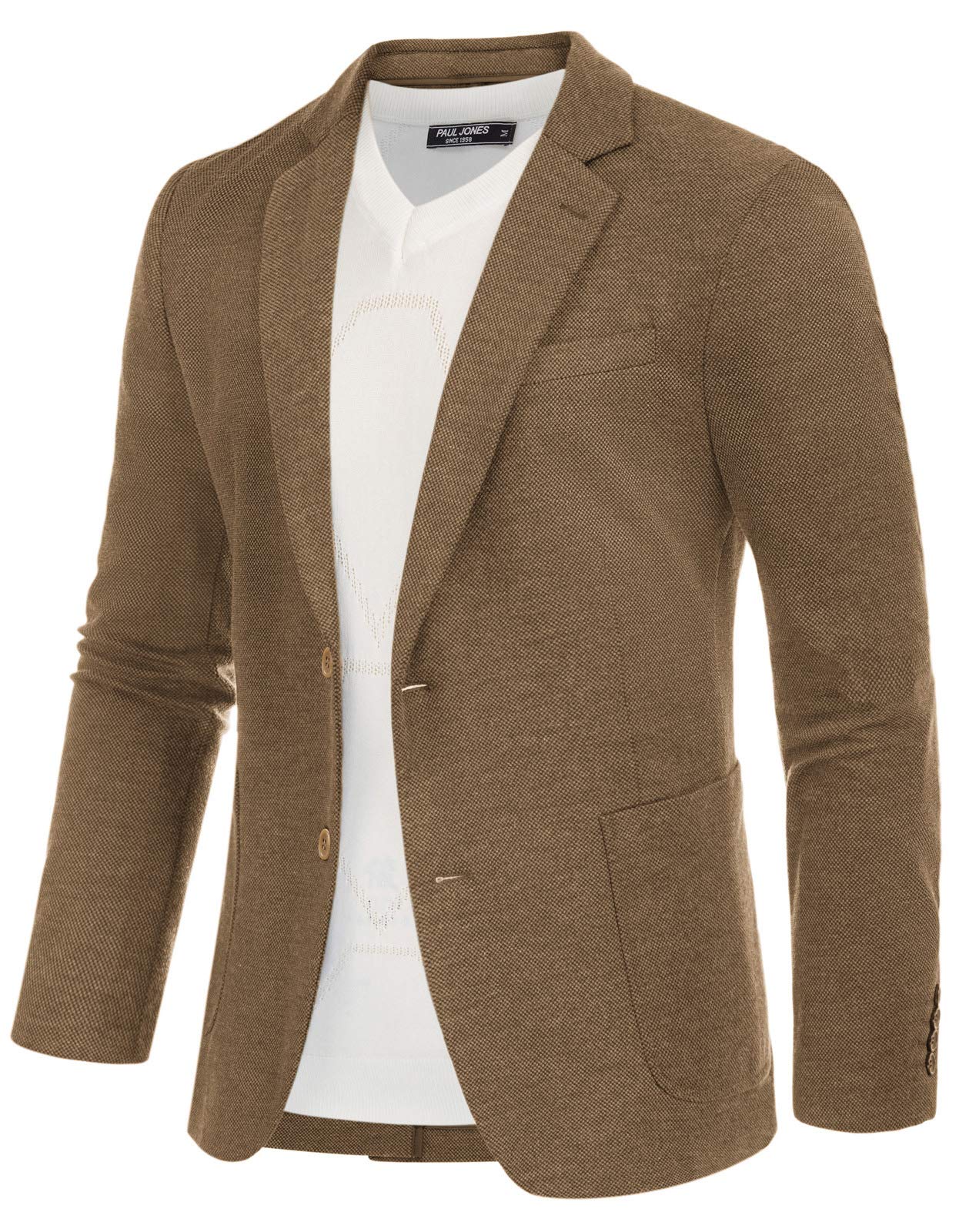 PJ PAUL JONES Men's Casual Knit Blazer Suit Jackets Two Button Lightweight Unlined Sport Coat