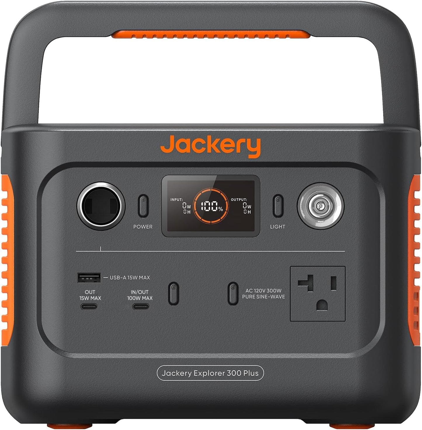 Jackery Solar Generator 300 Plus Portable Power Station with 40W Book-sized Solar Panel, 288Wh Backup LiFePO4 Battery, 300W AC Outlet, Only 5KG for RV, Outdoors, Camping, Traveling, and Emergencies