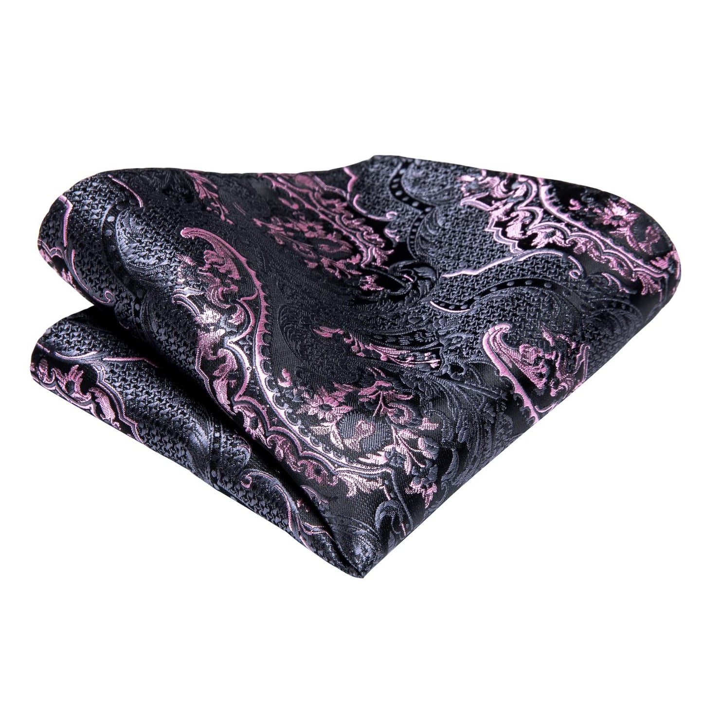 Hi-Tie Silk Paisley Ties for Men Necktie Pocket Square Cufflinks Set Foral Tie Sets Formal Business