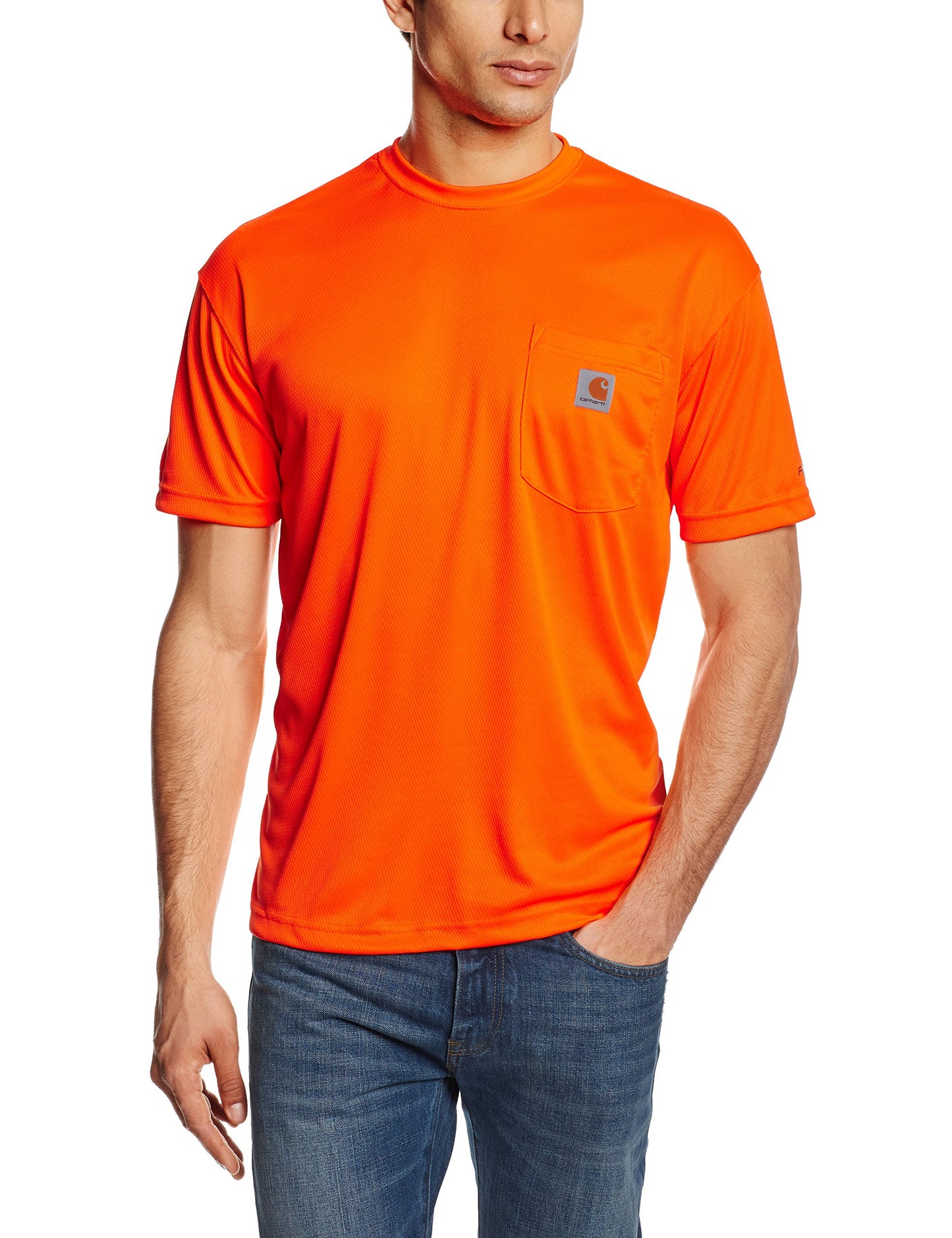 Carhartt Men's High-Visibility Force Relaxed Fit Lightweight Color Enhanced Short-Sleeve Pocket T-Shirt