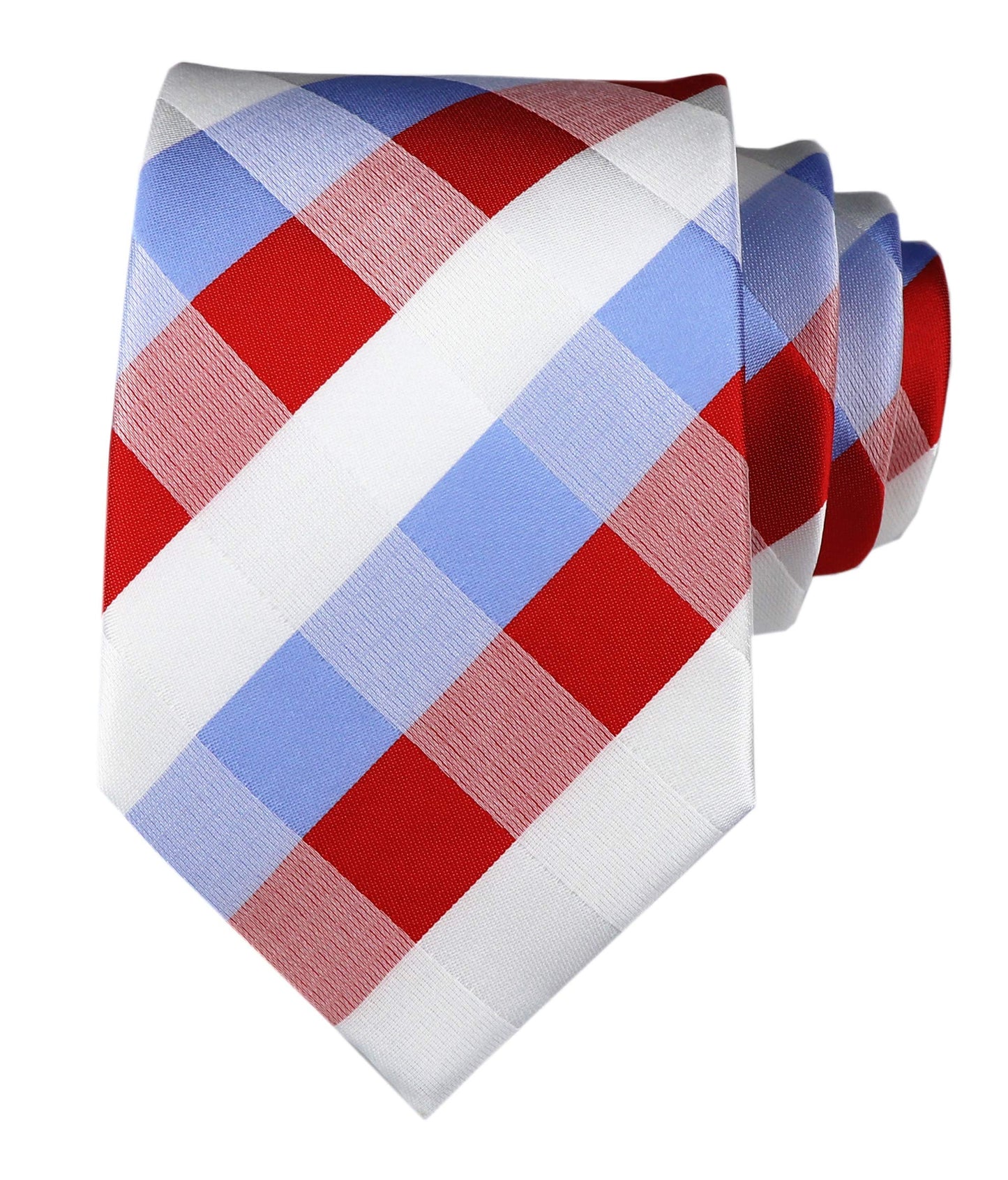 Kihatwin Men's Gingham Check Stripe Ties Pattern Business Formal Designer Neckties 3.15"