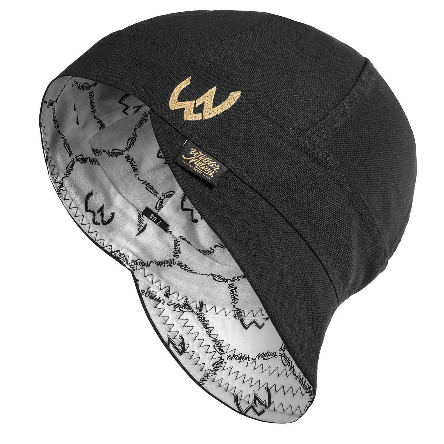 Welder Nation 8 Panel Soft, 10 oz Light Weight Cotton Welding Cap, Durable for Safety and Protection While Welding. Stick ARC