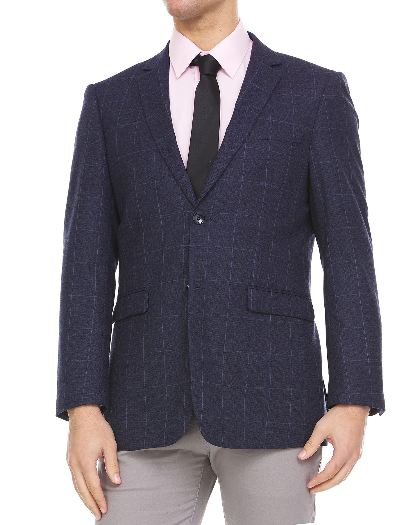 Adam Baker Men's Single Breasted Ultra Slim Fit Wool Blazer/Sport Coat - Many Styles and Colors