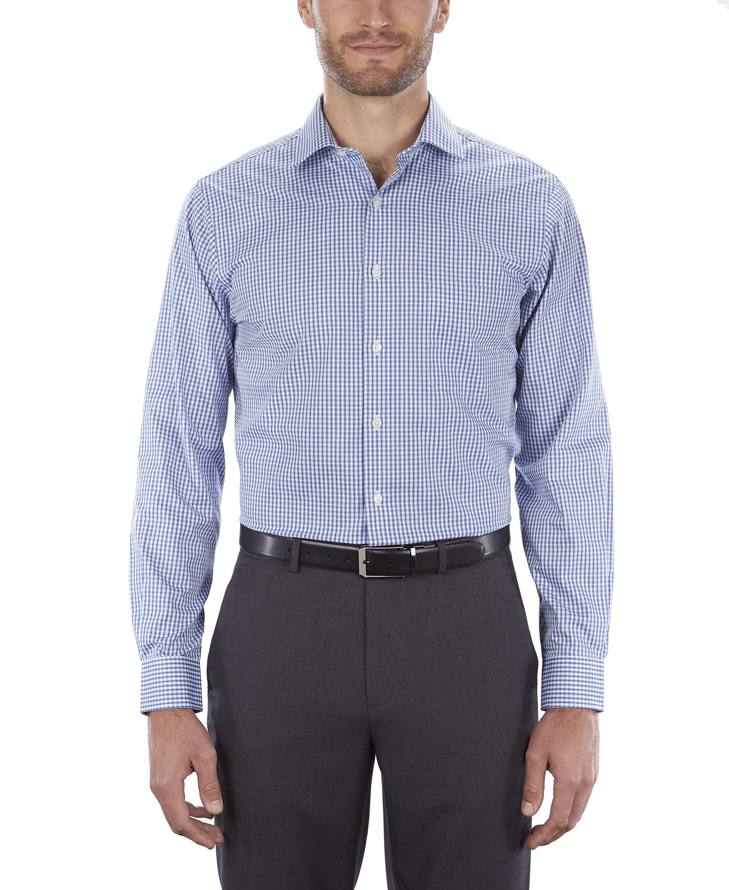 Van Heusen Men's Dress Shirt Regular Fit Flex Collar Check