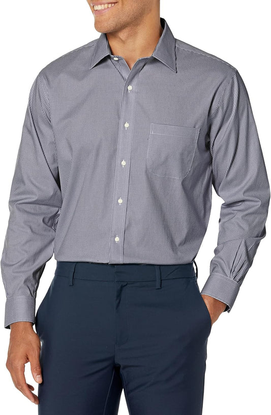 Brooks Brothers Men's Regular Fit Non-Iron Stretch Ainsley Spread Collar Dress Shirt