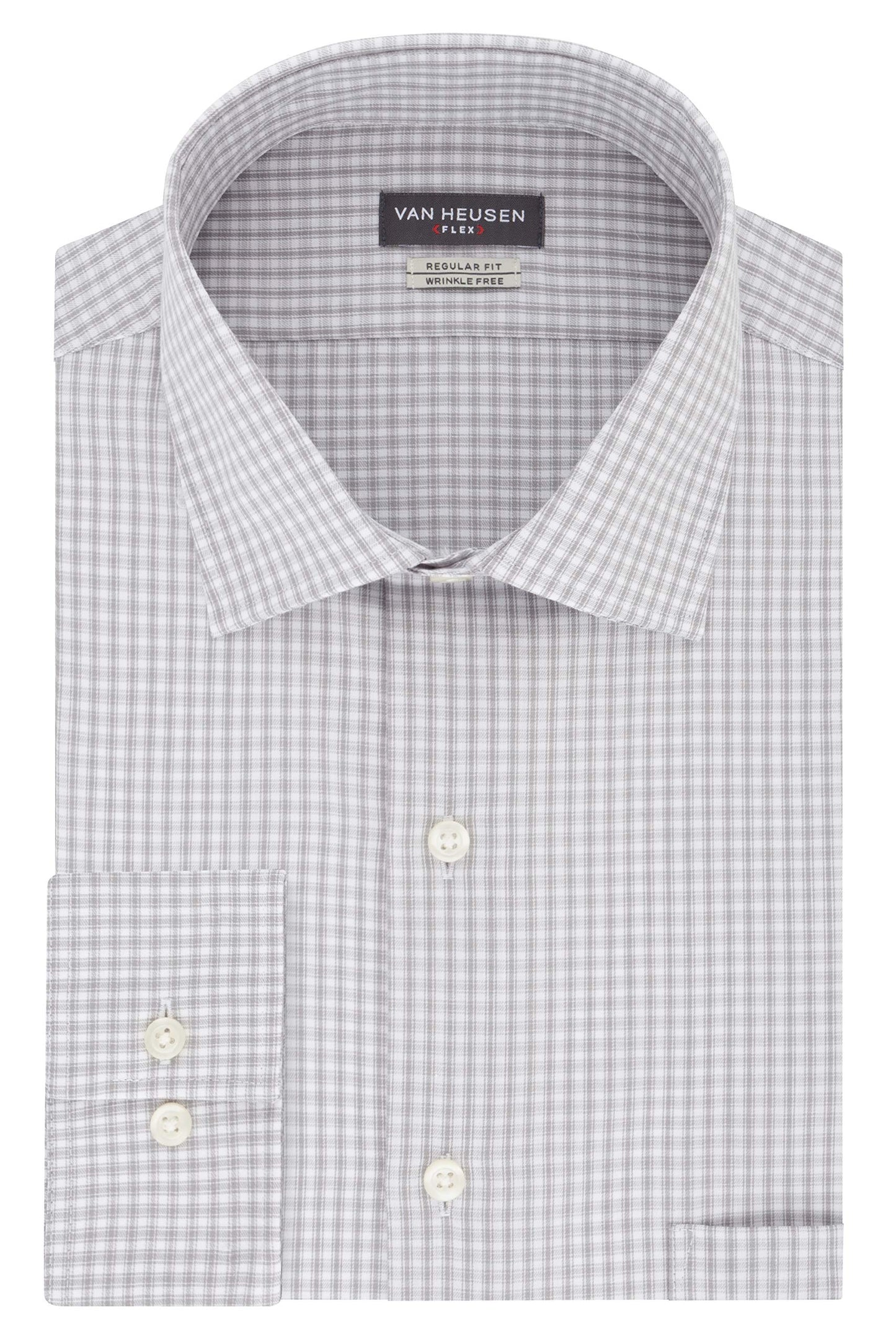 Van Heusen Men's Dress Shirt Regular Fit Flex Collar Check