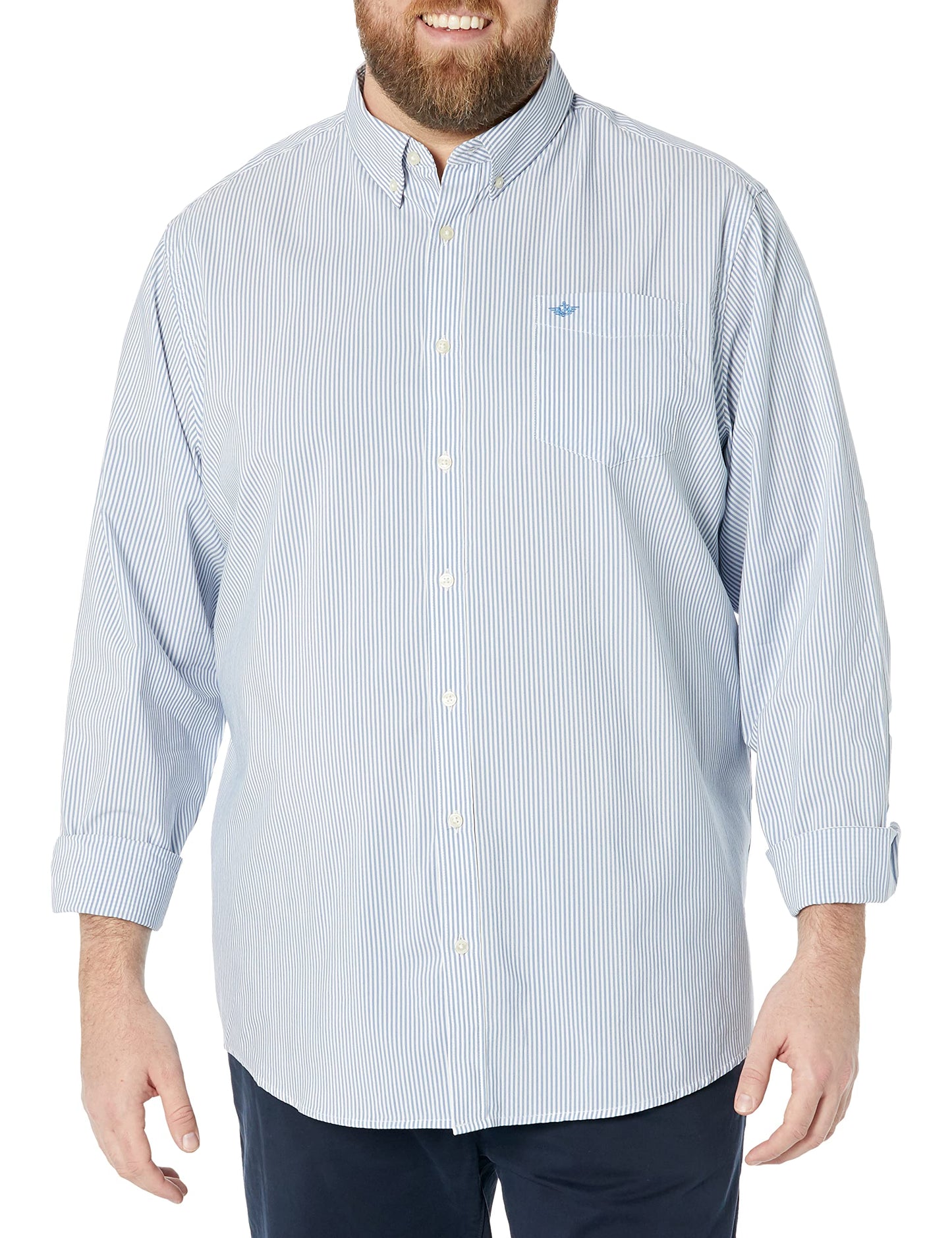 Dockers Men's Classic Fit Long Sleeve Signature Comfort Flex Shirt (Standard and Big & Tall)