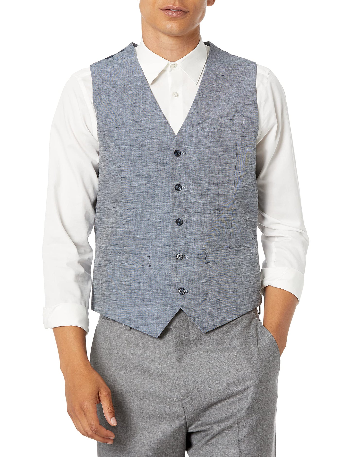 Perry Ellis Men's Linen Suit Vest