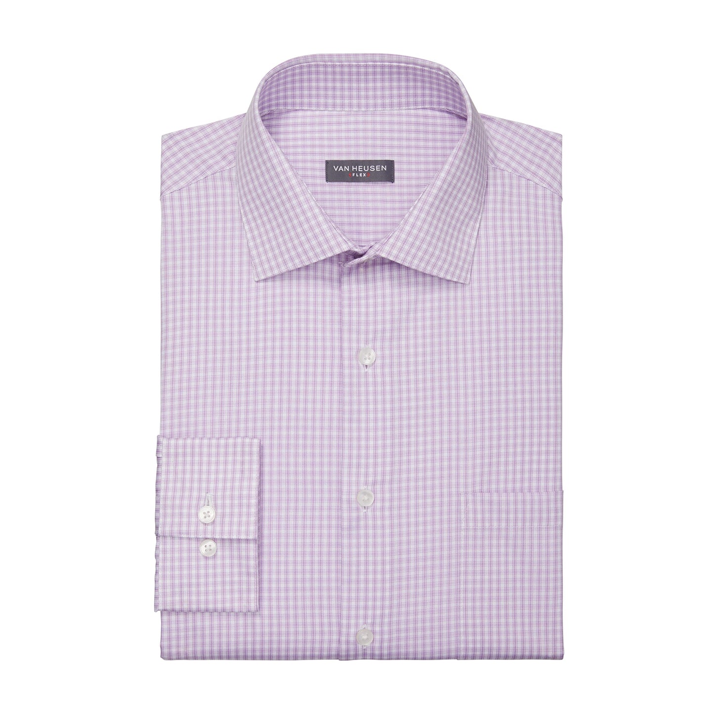 Van Heusen Men's Dress Shirt Regular Fit Flex Collar Check