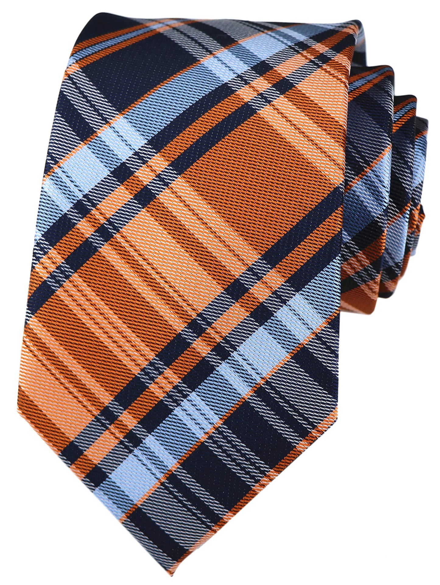 Kihatwin Men's Gingham Check Stripe Ties Pattern Business Formal Designer Neckties 3.15"