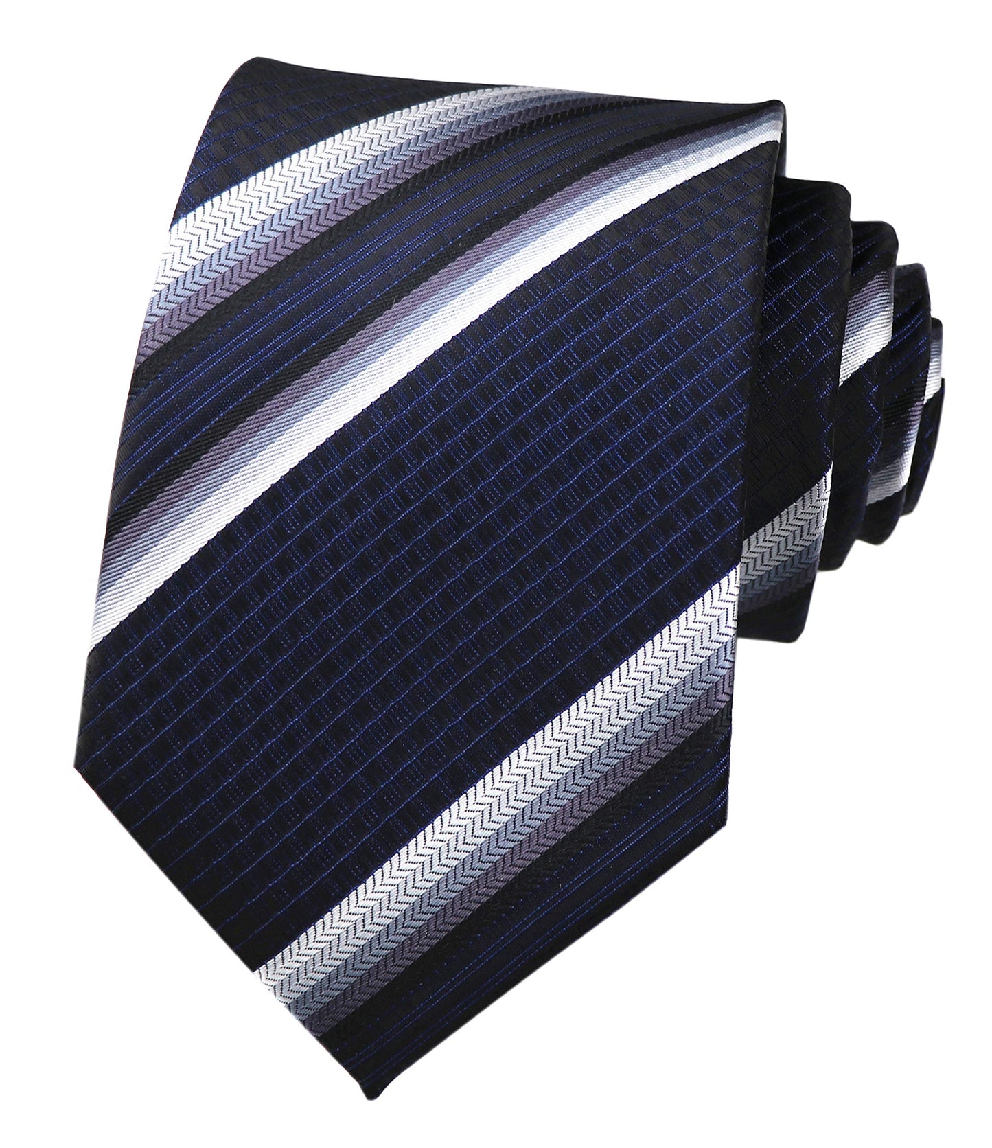 Kihatwin Men's Gingham Check Stripe Ties Pattern Business Formal Designer Neckties 3.15"