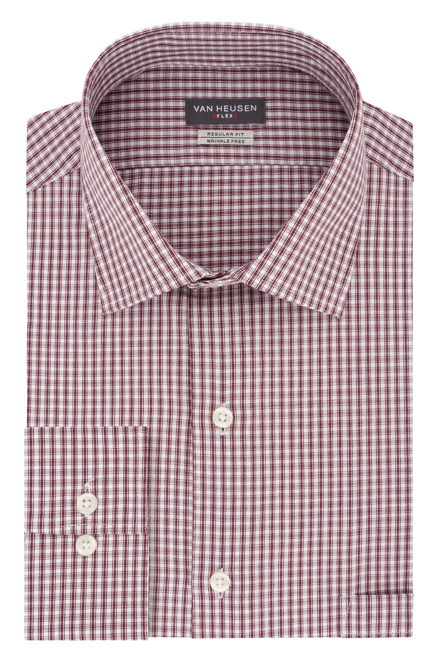 Van Heusen Men's Dress Shirt Regular Fit Flex Collar Check