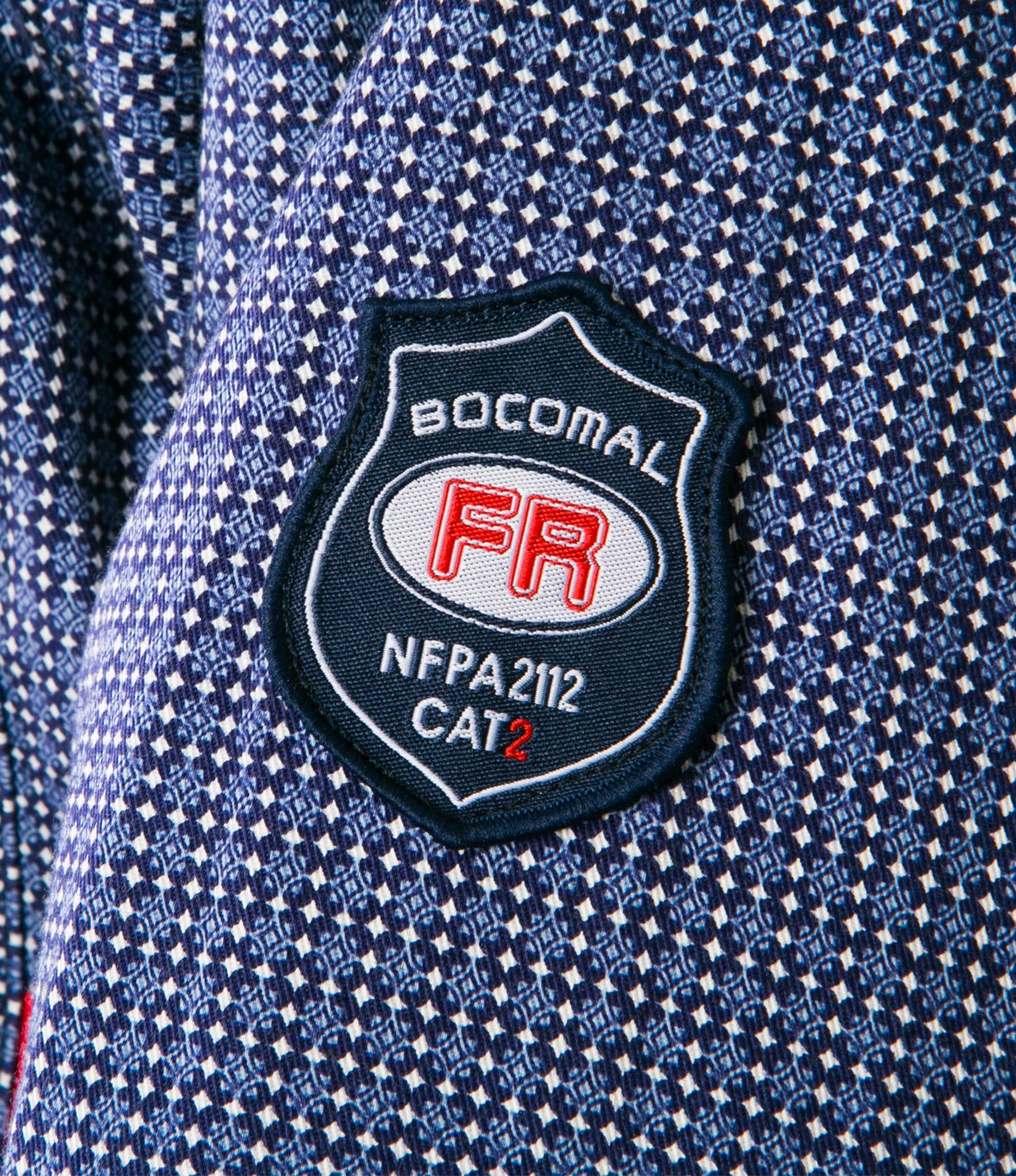 BOCOMAL FR Shirts for Men Printed Plaid Flame Resistant Clothing 6.5oz Cotton Button Up Welding Shirts NFPA2112 CAT2