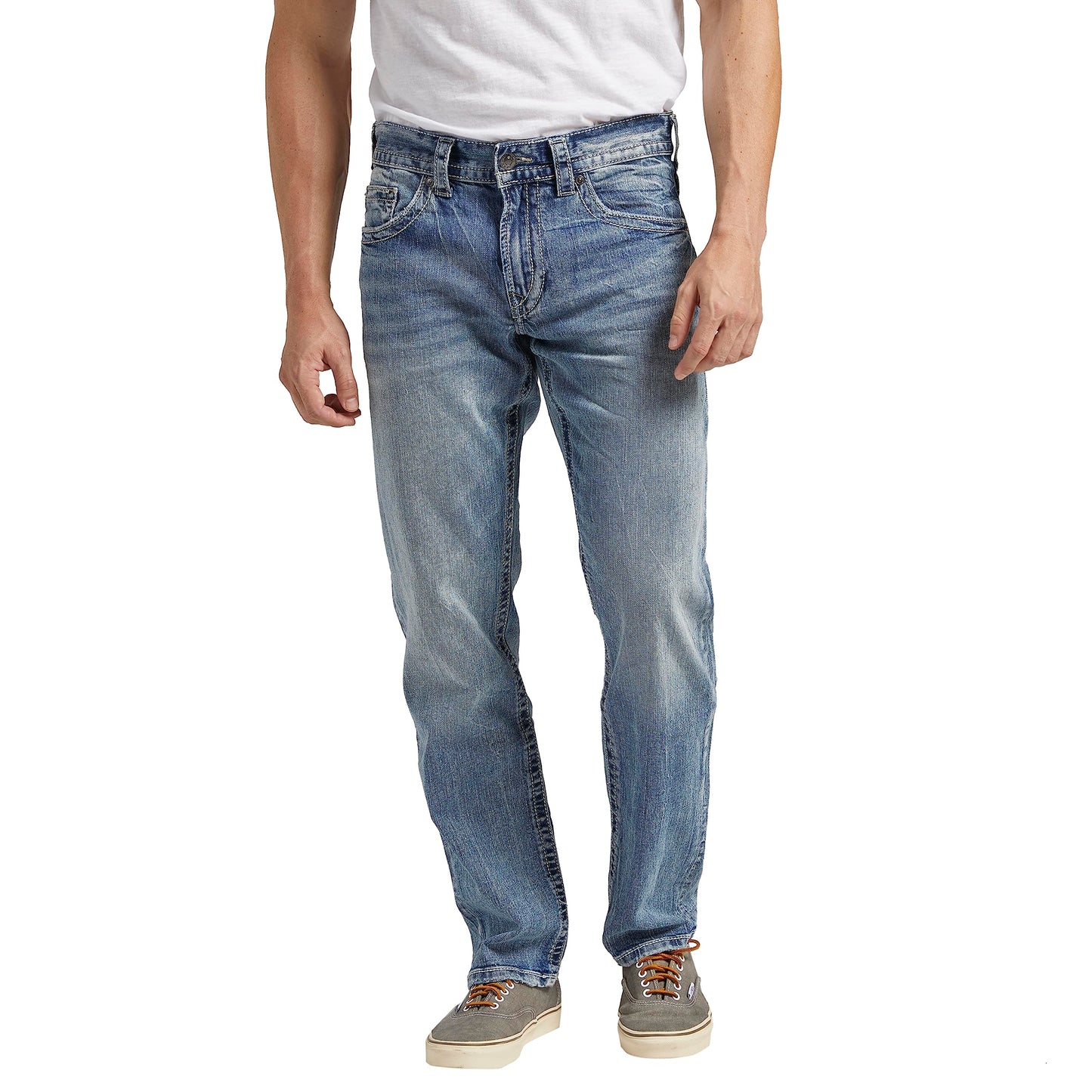 Silver Jeans Co. Men's Eddie Athletic Fit Tapered Leg Jeans