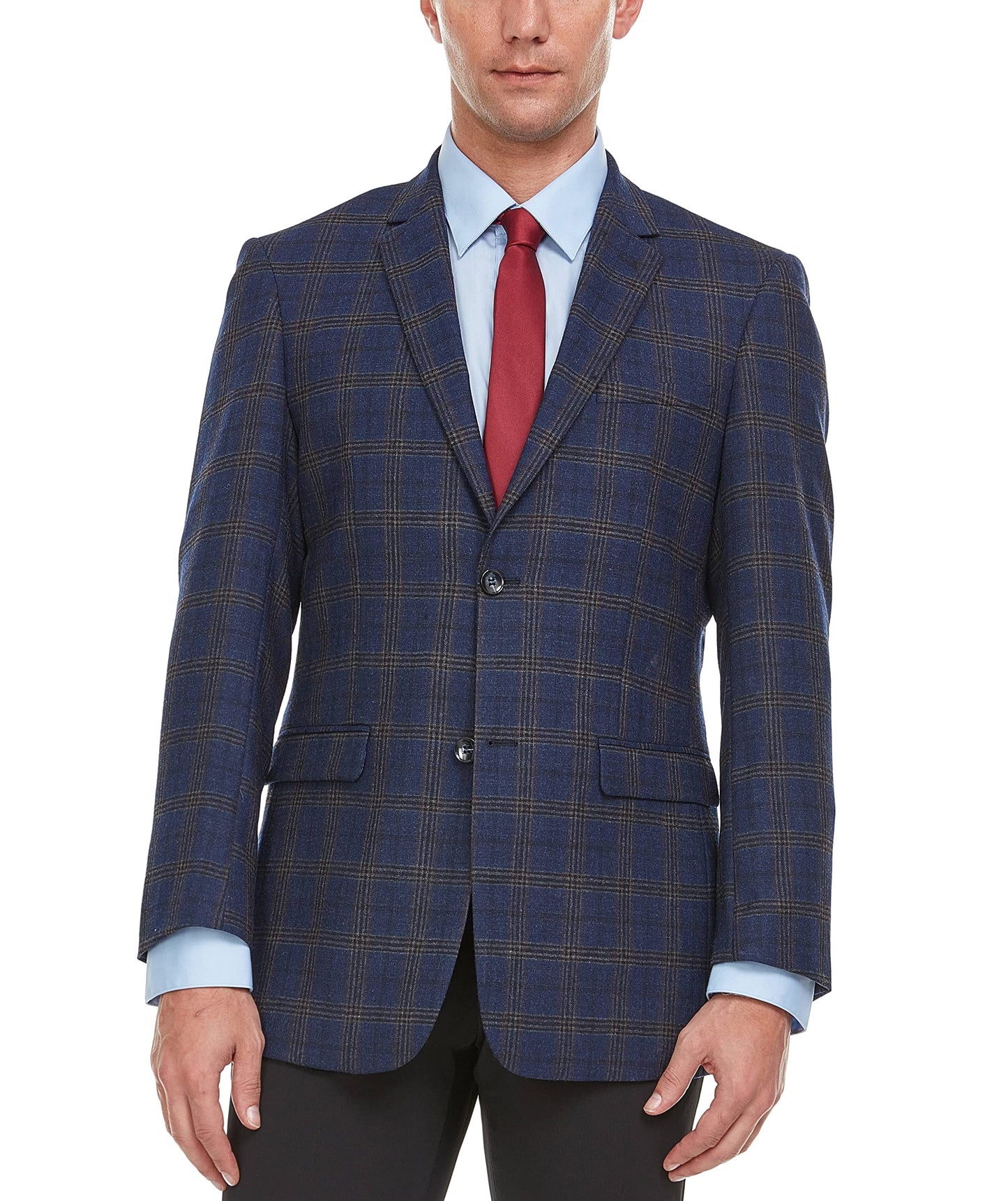 Adam Baker Men's Single Breasted Ultra Slim Fit Wool Blazer/Sport Coat - Many Styles and Colors