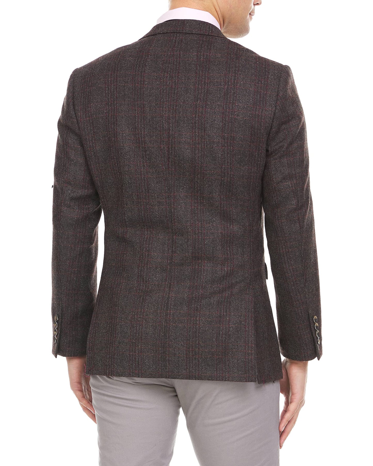 Adam Baker Men's Single Breasted Ultra Slim Fit Wool Blazer/Sport Coat - Many Styles and Colors