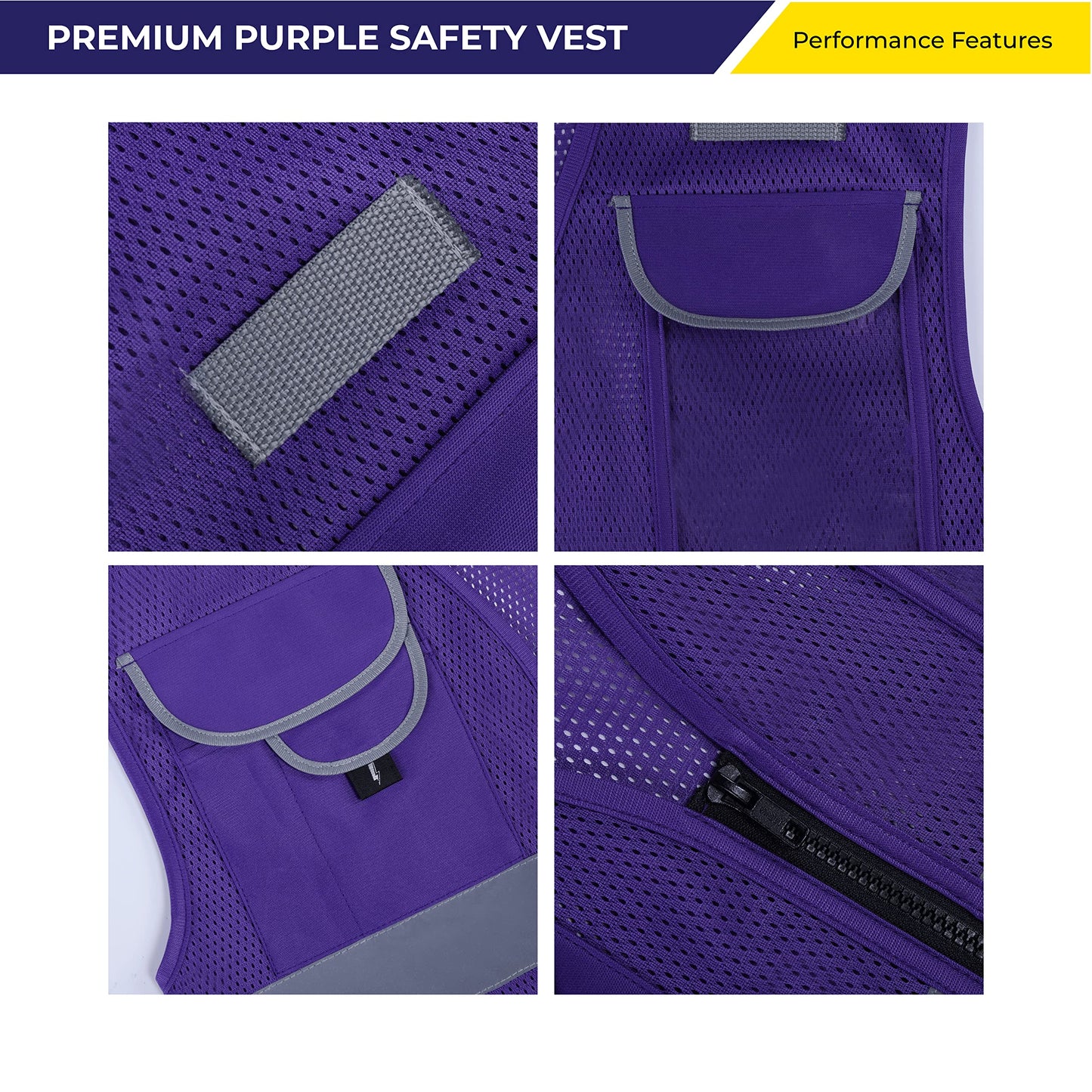 Shine Bright Safety Vest - High Visibility with Reflective Straps and Pockets – Premium, Soft, Durable, and Breathable