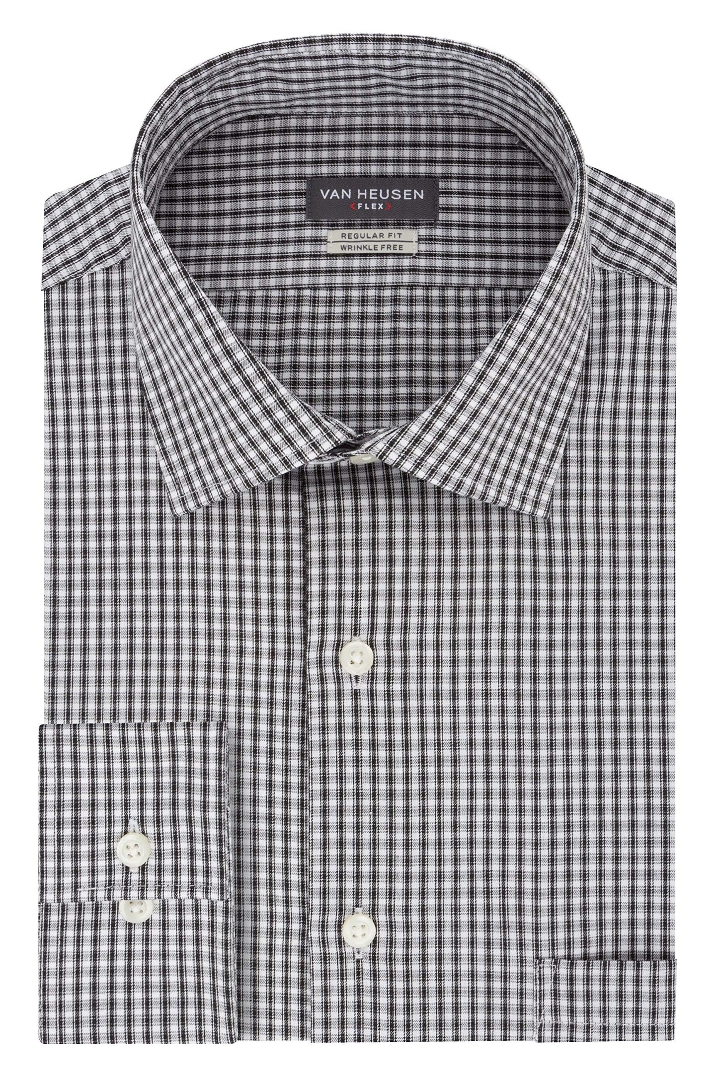 Van Heusen Men's Dress Shirt Regular Fit Flex Collar Check