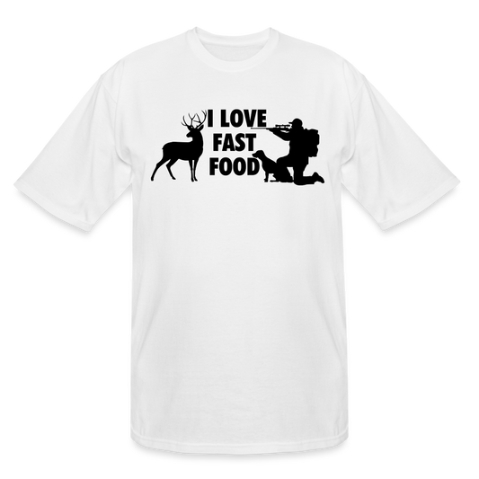 "I Love Fast Food" Men's Tall T-Shirt - white