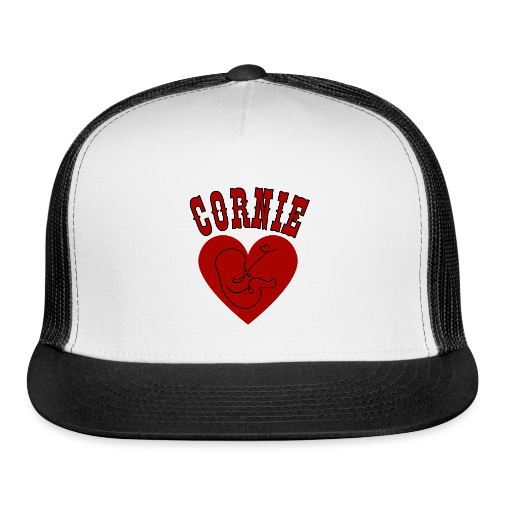 Cornie Baby Trucker Cap - white/black